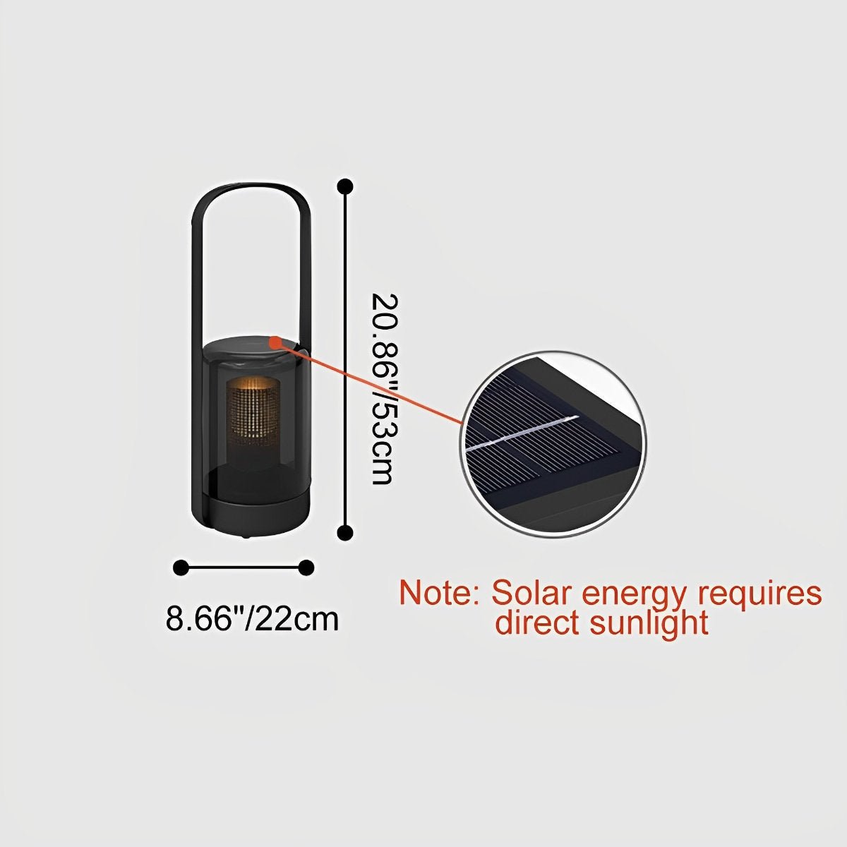 Solar LED Cilinder Buitenlamp – Tafel- en Vloerverlichting, Waterdicht