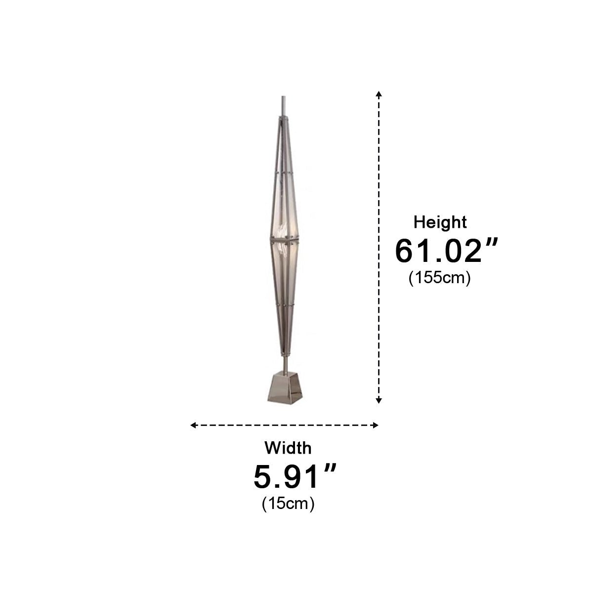 Optie 1: [MERK] LED Vloerlamp Diamant, Dimbaar, Modern Minimalistisch
