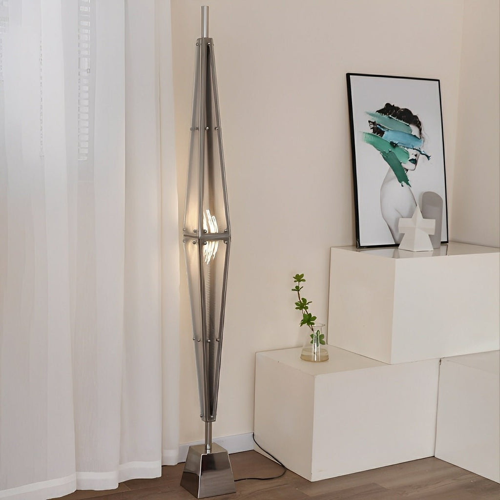 Optie 1: [MERK] LED Vloerlamp Diamant, Dimbaar, Modern Minimalistisch