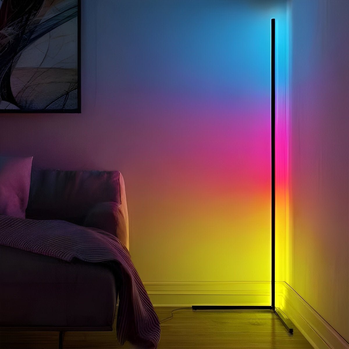 Smart LED Hoeklamp – Modern Minimalistisch, Sfeerverlichting
