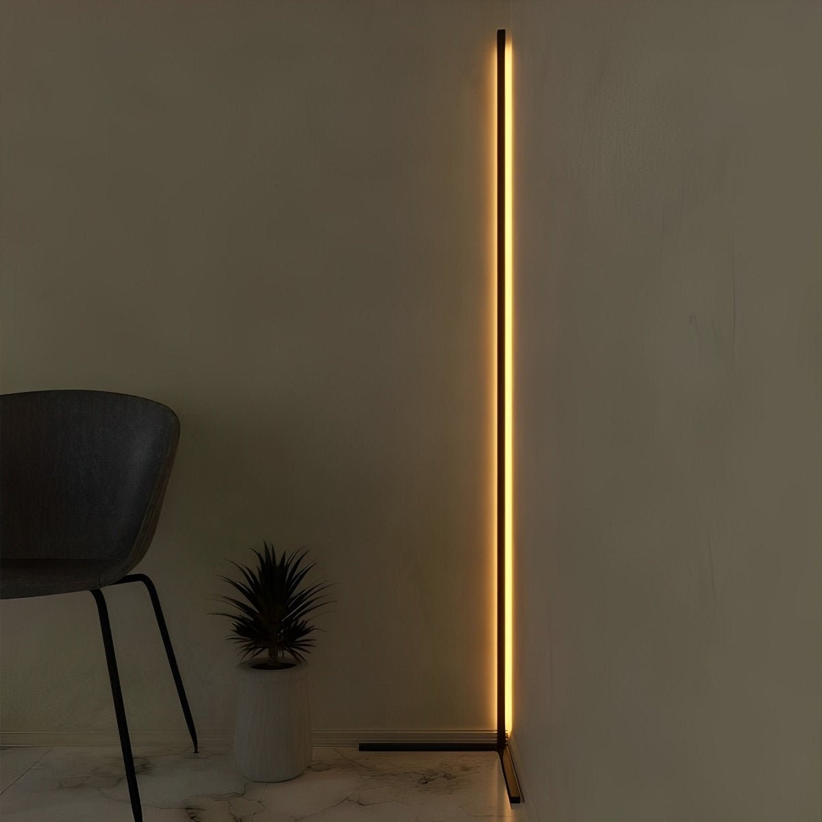 Smart LED Hoeklamp – Modern Minimalistisch, Sfeerverlichting