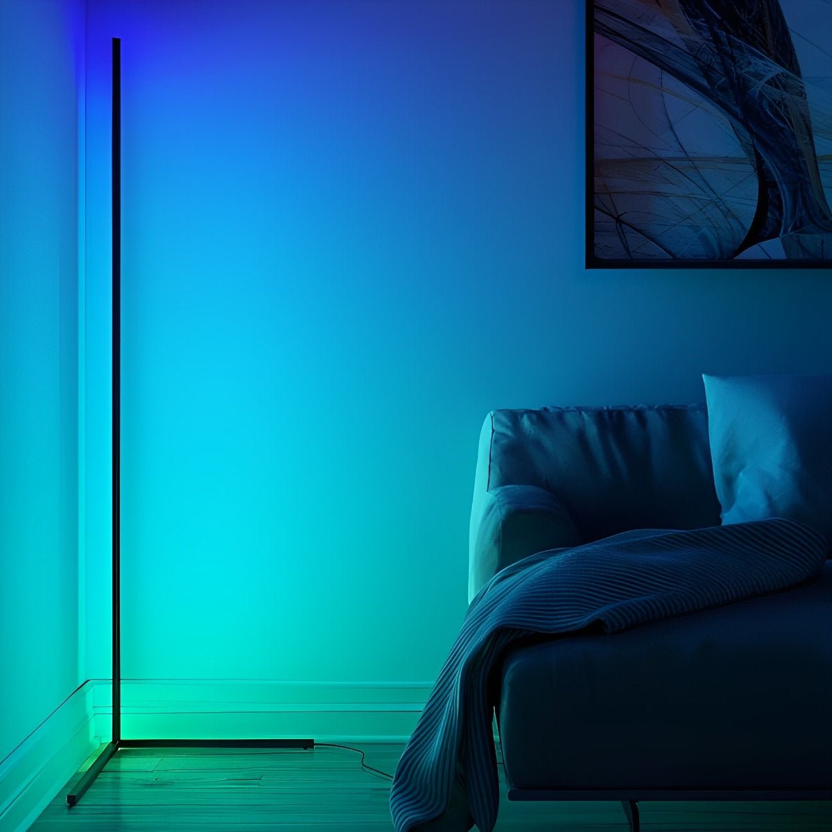 Smart LED Hoeklamp – Modern Minimalistisch, Sfeerverlichting